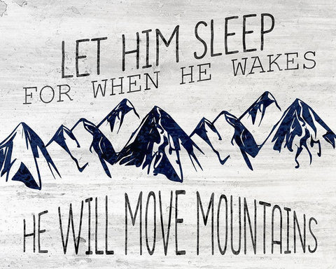 He Will Move Black Ornate Wood Framed Art Print with Double Matting by Kimberly, Allen