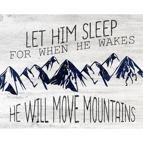 He Will Move White Modern Wood Framed Art Print by Kimberly, Allen
