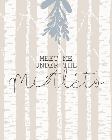 Meet Me White Modern Wood Framed Art Print with Double Matting by Kimberly, Allen