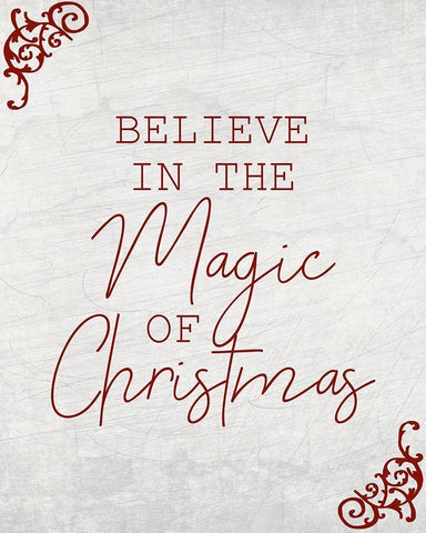 Believe in the Magic White Modern Wood Framed Art Print with Double Matting by Kimberly, Allen