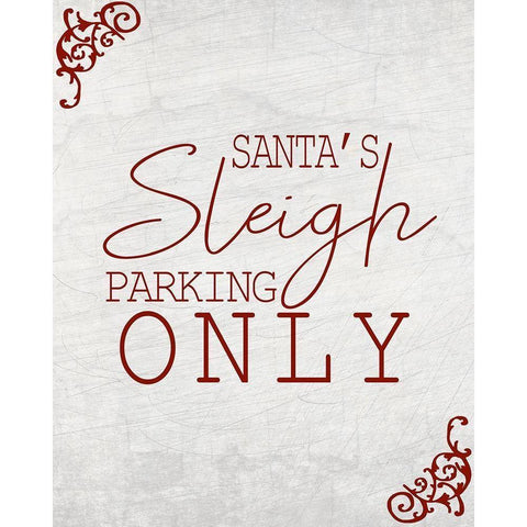 Sleigh Parking Black Modern Wood Framed Art Print with Double Matting by Kimberly, Allen
