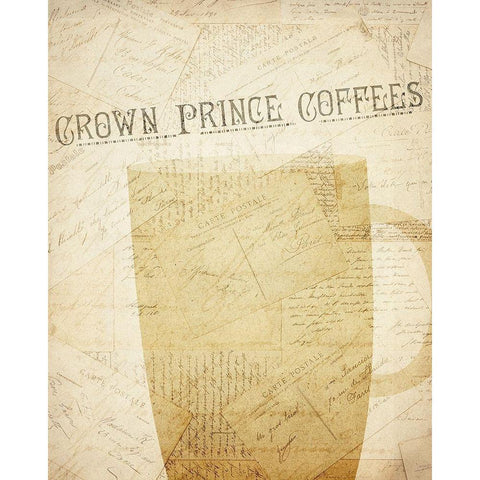 Coffee 1 White Modern Wood Framed Art Print by Kimberly, Allen