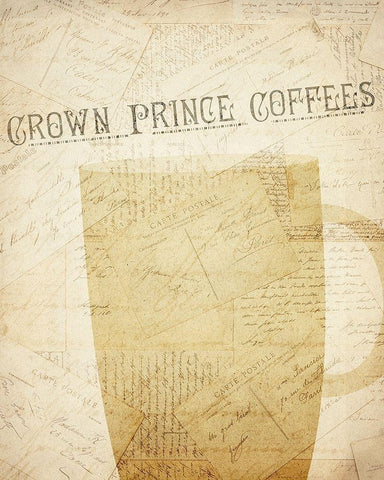 Coffee 1 White Modern Wood Framed Art Print with Double Matting by Kimberly, Allen
