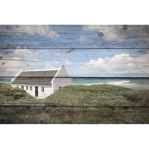 Seaside Cottage White Modern Wood Framed Art Print by Kimberly, Allen