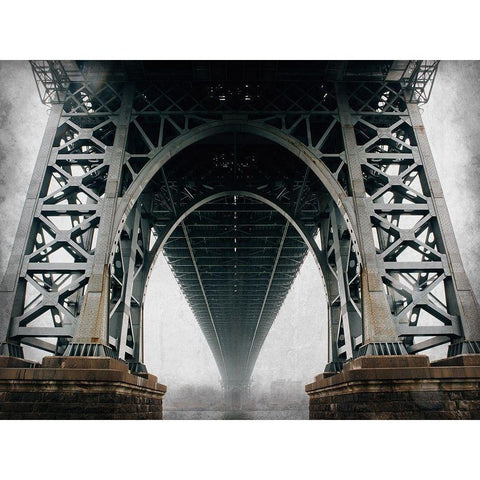 Under the Bridge Black Modern Wood Framed Art Print with Double Matting by Kimberly, Allen