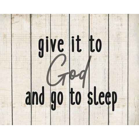 Give it to God rev Black Modern Wood Framed Art Print by Kimberly, Allen