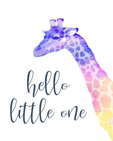 Hello Little One Black Ornate Wood Framed Art Print with Double Matting by Kimberly, Allen