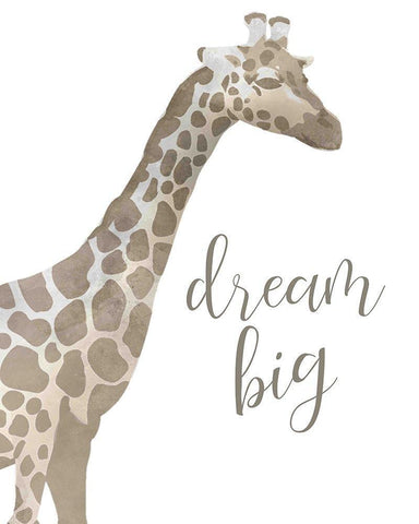Dream Big Taupe Black Ornate Wood Framed Art Print with Double Matting by Kimberly, Allen