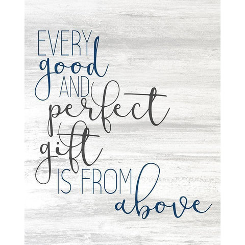 Perfect Gift blue Black Modern Wood Framed Art Print with Double Matting by Kimberly, Allen