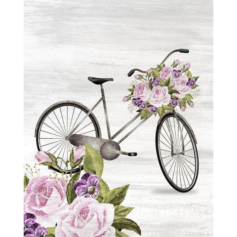 Spring Ride White Modern Wood Framed Art Print by Kimberly, Allen