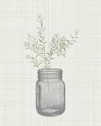 In the Jar 1 White Modern Wood Framed Art Print with Double Matting by Kimberly, Allen