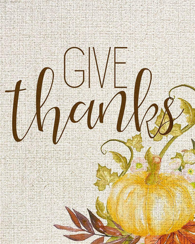 Give Thanks Black Ornate Wood Framed Art Print with Double Matting by Kimberly, Allen