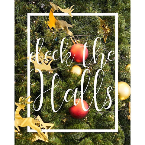 Deck the Halls Foliage Black Modern Wood Framed Art Print by Kimberly, Allen