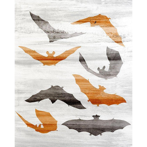 Batty White Modern Wood Framed Art Print by Kimberly, Allen