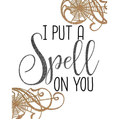 I put a Spell Black Modern Wood Framed Art Print by Kimberly, Allen