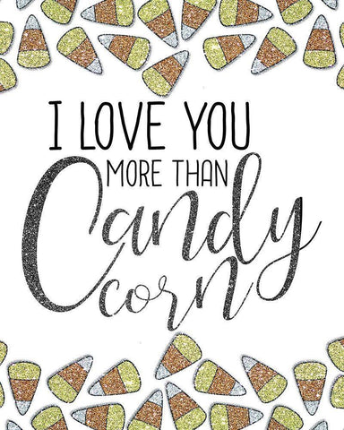 More Than Candy Corn Black Ornate Wood Framed Art Print with Double Matting by Kimberly, Allen