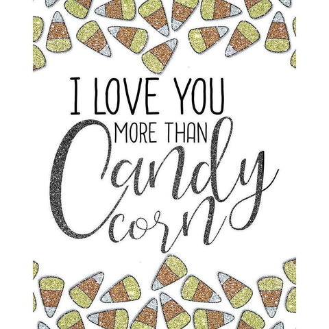 More Than Candy Corn White Modern Wood Framed Art Print by Kimberly, Allen