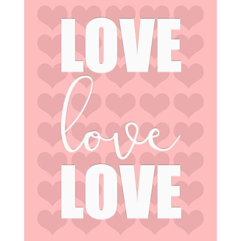 Love 1 White Modern Wood Framed Art Print by Kimberly, Allen