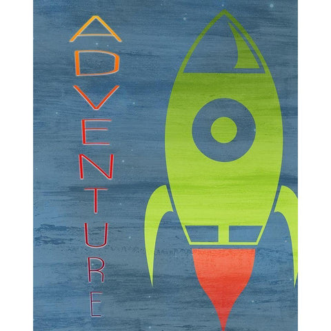 Space Explore 2 Black Modern Wood Framed Art Print by Kimberly, Allen