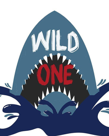 Wild One 4 White Modern Wood Framed Art Print with Double Matting by Kimberly, Allen