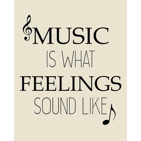 Music Feeling Black Modern Wood Framed Art Print with Double Matting by Kimberly, Allen