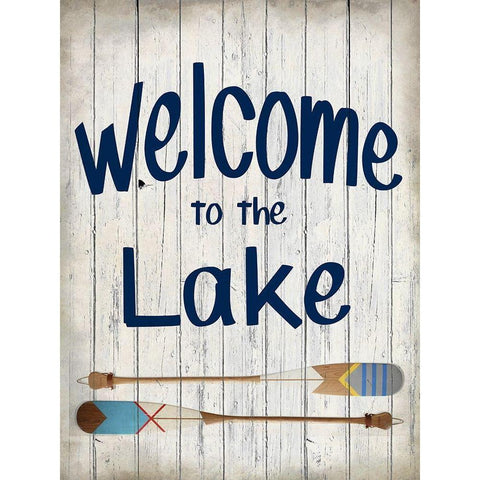 Welcome to the Lake Gold Ornate Wood Framed Art Print with Double Matting by Kimberly, Allen