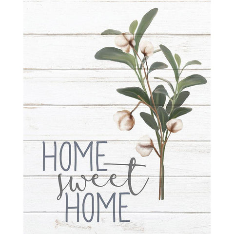 Homebody 1 White Modern Wood Framed Art Print by Kimberly, Allen