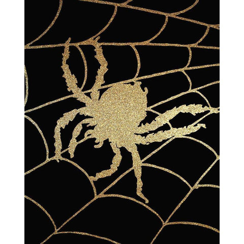 Halloween Gold 2 Black Modern Wood Framed Art Print with Double Matting by Kimberly, Allen