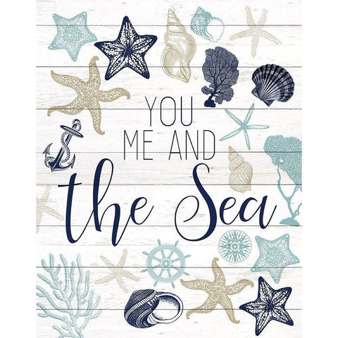 The Sea Black Modern Wood Framed Art Print with Double Matting by Kimberly, Allen