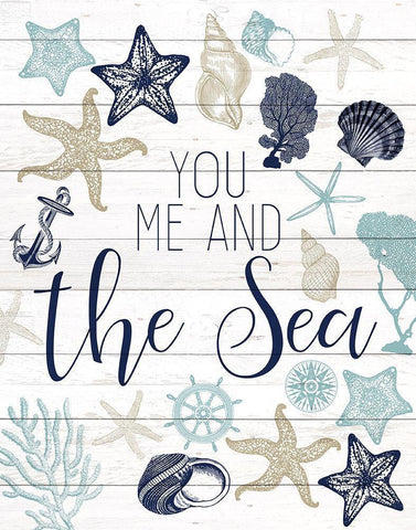 The Sea White Modern Wood Framed Art Print with Double Matting by Kimberly, Allen