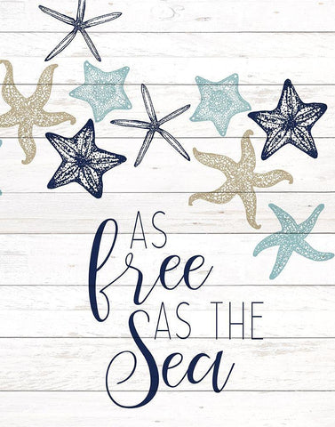 The Sea 2 White Modern Wood Framed Art Print with Double Matting by Kimberly, Allen