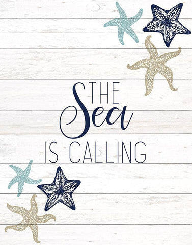 The Sea 3 White Modern Wood Framed Art Print with Double Matting by Kimberly, Allen