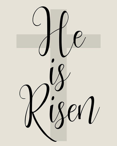 He is Risen Black Ornate Wood Framed Art Print with Double Matting by Kimberly, Allen