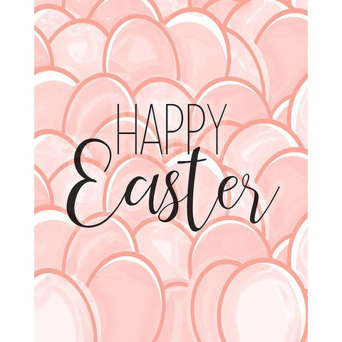 Happy Easter White Modern Wood Framed Art Print by Kimberly, Allen