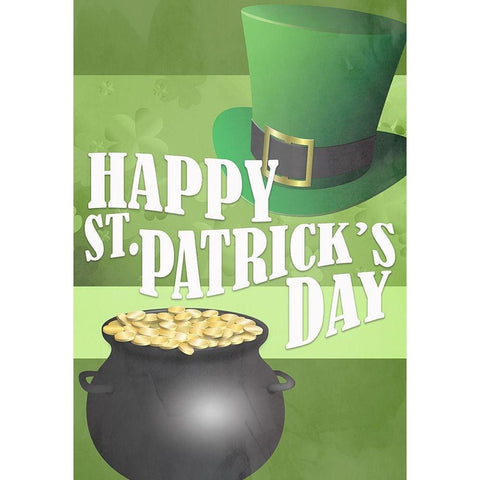 Happy Saint Patricks Day Black Modern Wood Framed Art Print by Kimberly, Allen