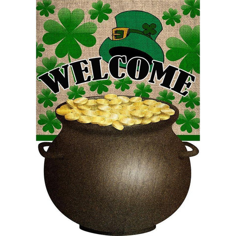 Welcome Irish Black Modern Wood Framed Art Print by Kimberly, Allen