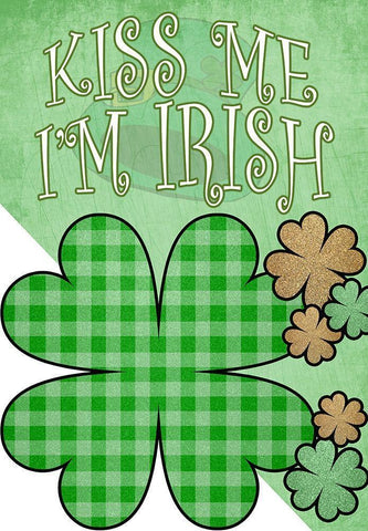 Kiss Me White Modern Wood Framed Art Print with Double Matting by Kimberly, Allen