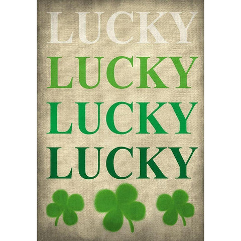 Lucky Lucky Lucky White Modern Wood Framed Art Print by Kimberly, Allen