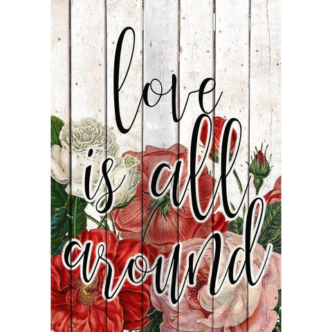 Love is All Around Gold Ornate Wood Framed Art Print with Double Matting by Kimberly, Allen