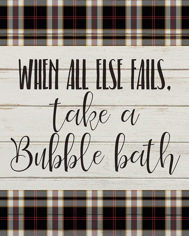 Bubble Bath White Modern Wood Framed Art Print with Double Matting by Kimberly, Allen