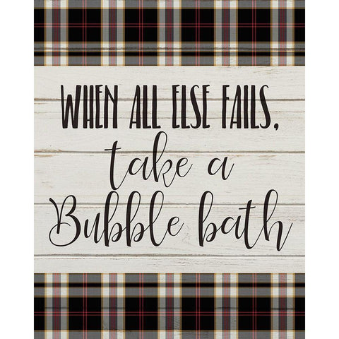 Bubble Bath Black Modern Wood Framed Art Print with Double Matting by Kimberly, Allen