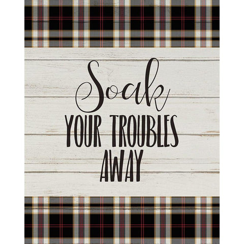 Soak Your Troubles Gold Ornate Wood Framed Art Print with Double Matting by Kimberly, Allen