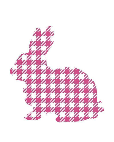 Bunny Gingham 2 Black Ornate Wood Framed Art Print with Double Matting by Kimberly, Allen