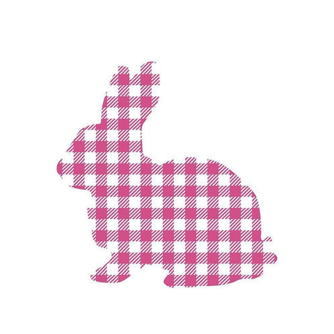 Bunny Gingham 2 Black Modern Wood Framed Art Print with Double Matting by Kimberly, Allen