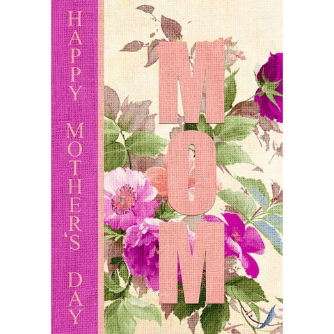 Happy Mothers Day Mom White Modern Wood Framed Art Print by Kimberly, Allen