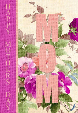 Happy Mothers Day Mom Black Ornate Wood Framed Art Print with Double Matting by Kimberly, Allen