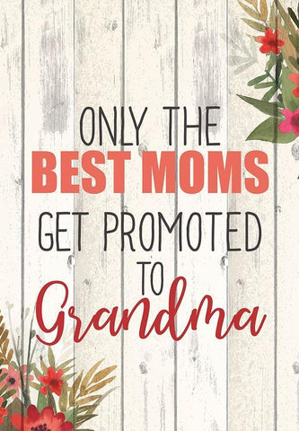 Only The Best Moms White Modern Wood Framed Art Print with Double Matting by Kimberly, Allen