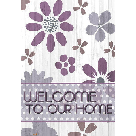 Welcome to Our Home White Modern Wood Framed Art Print by Kimberly, Allen