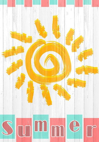 Summer Sun White Modern Wood Framed Art Print with Double Matting by Kimberly, Allen