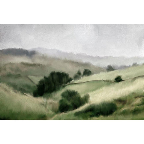 Into the Valley Black Modern Wood Framed Art Print by Kimberly, Allen